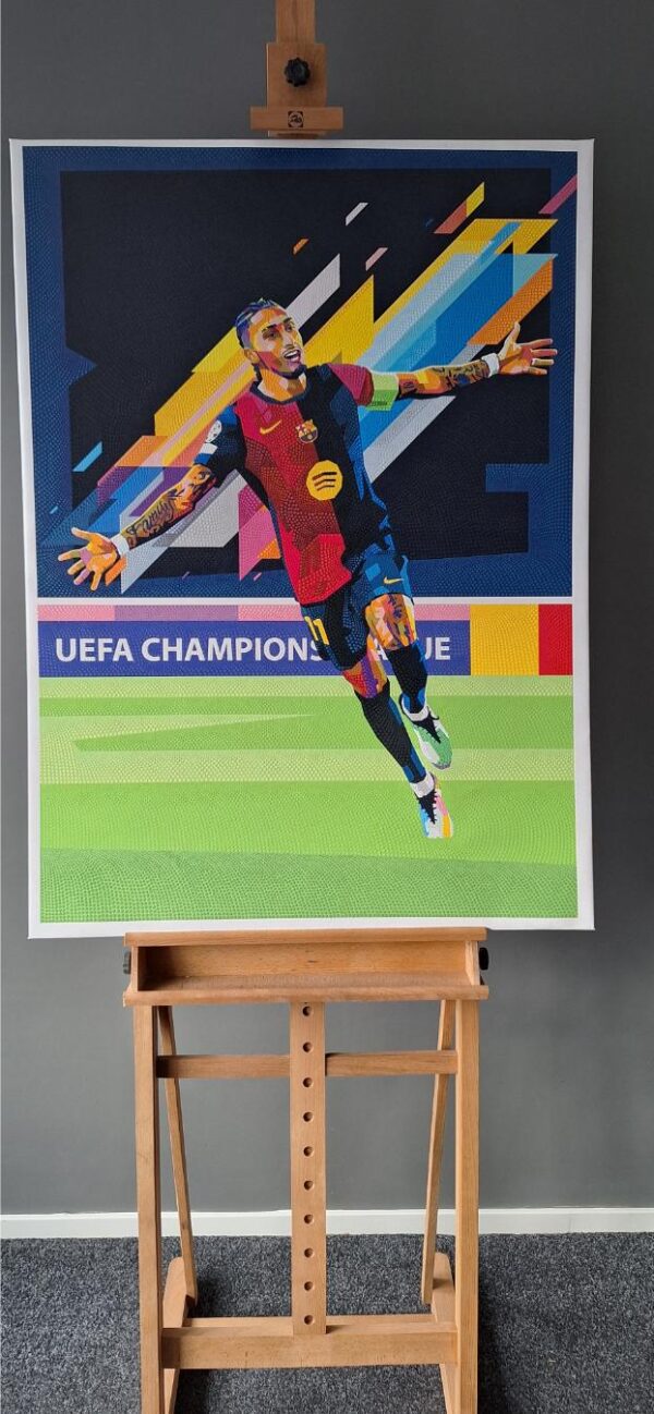 Raphinha Barcelona 78 x 115 cm origineel