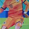 Donyell Malen Nederlands elftal 78 x 115 cm origineel