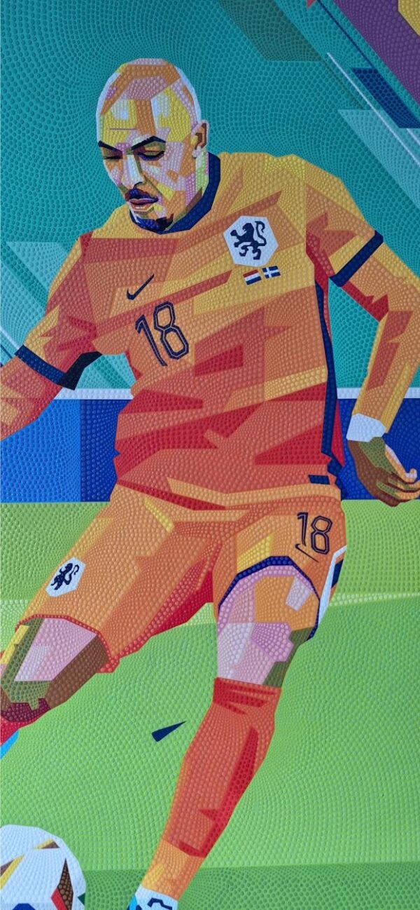 Donyell Malen Nederlands elftal 78 x 115 cm origineel