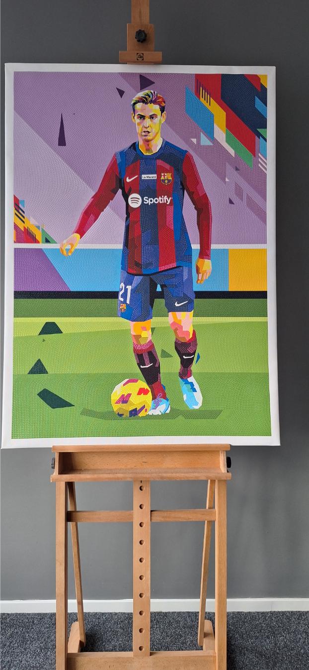 20251113_152851 Frenkie de Jong Barcelona 78 x 115 cm origineel