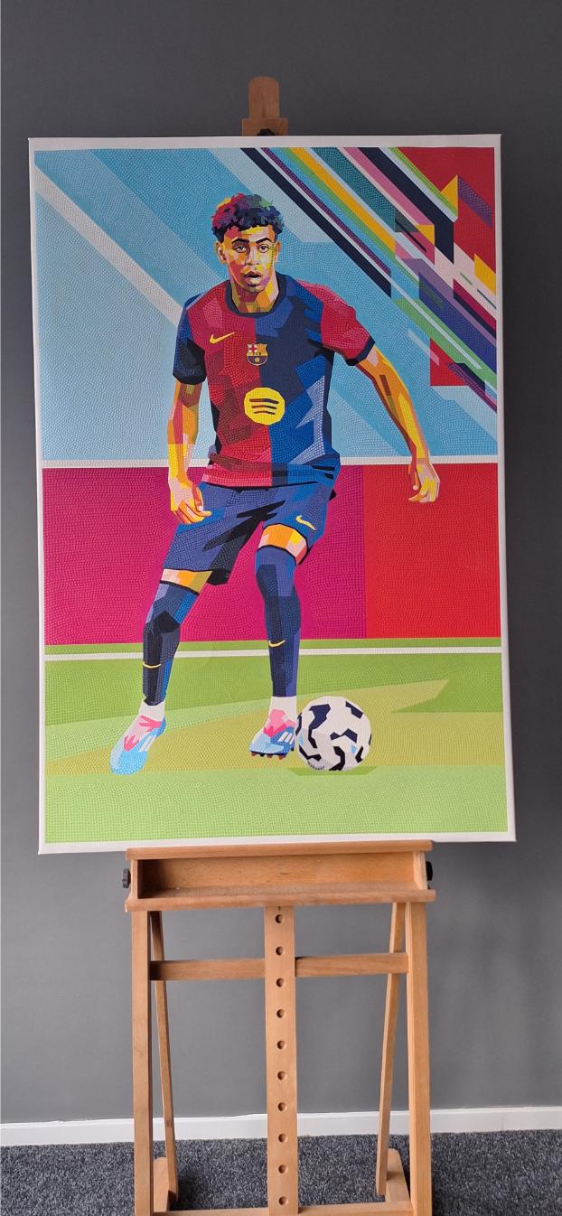 20251113_153223 Lamine Jamal Barcelona 78 x 120 cm origineel