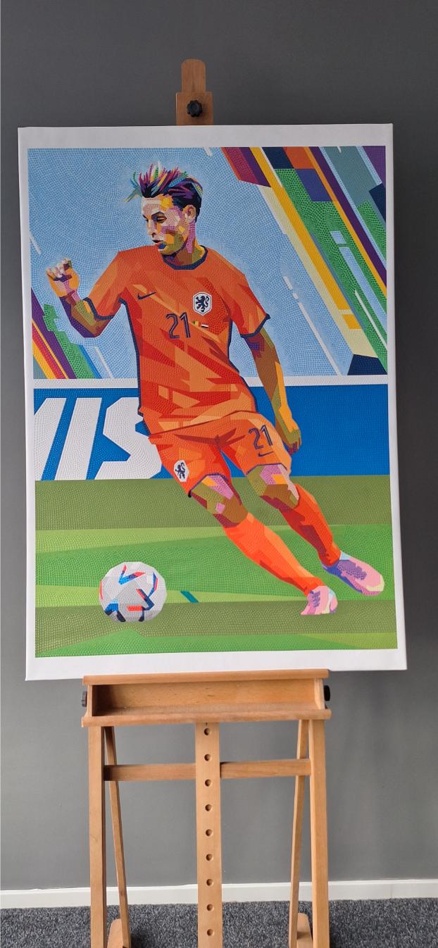 20251113_153612 Frenkie de Jong Nederlands elftal 78 x 115 cm origineel