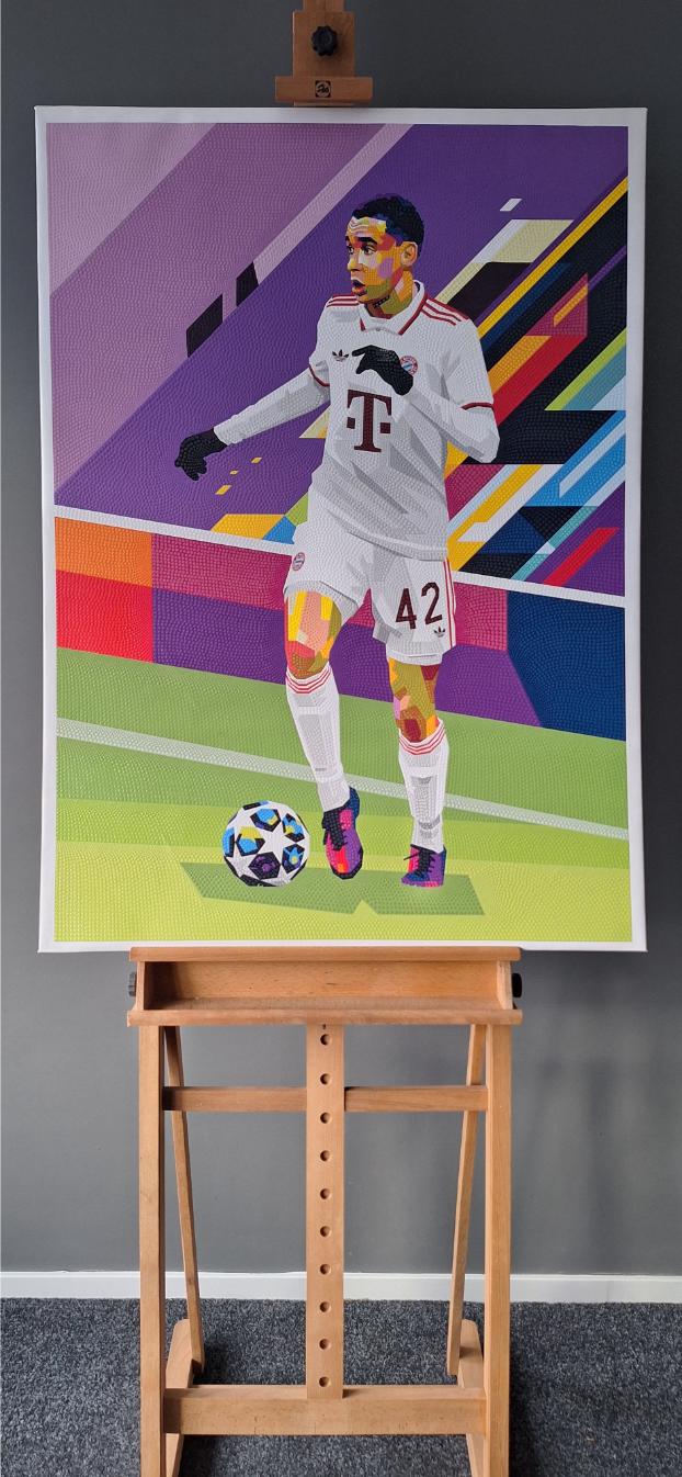 20251113_154139 Jamal Musiala Fc Bayern Munchen 78 x 115 cm origineel