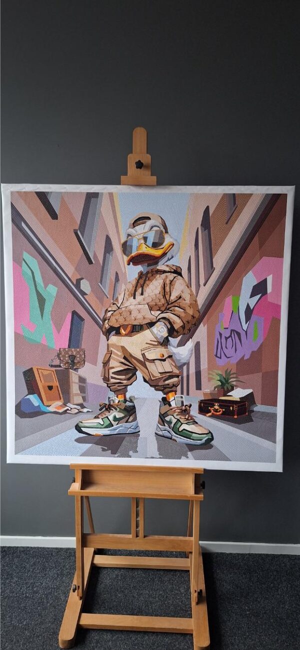 20251114_094930 Daffy Duck with Cartier watch original 105 x 105 cm