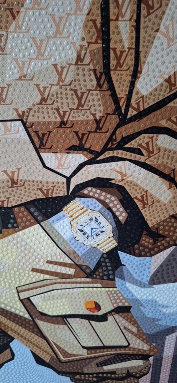 20251114_095009 Daffy Duck with Cartier watch original 105 x 105 cm