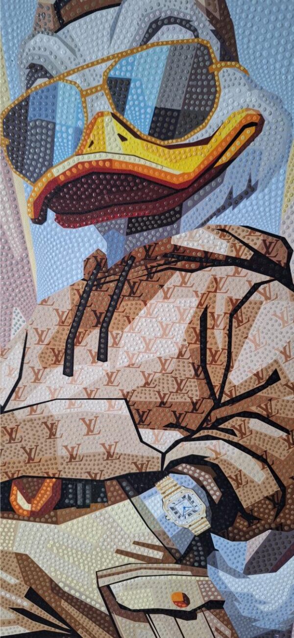 20251114_095014 Daffy Duck with Cartier watch original 105 x 105 cm