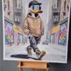 Daffy Duck with Breitling original 100 x 105 cm
