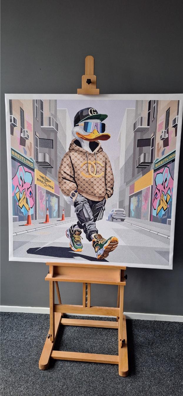 Daffy Duck with Breitling original 100 x 105 cm