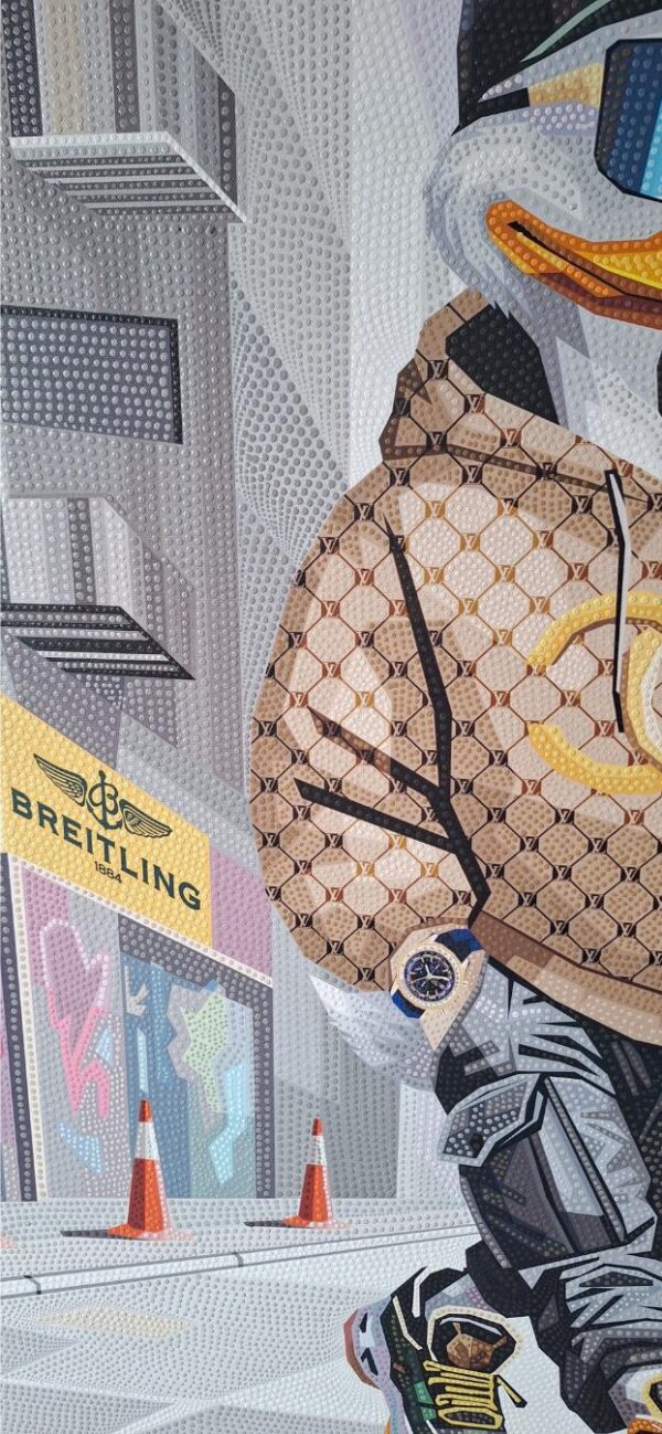 Daffy Duck with Breitling original 100 x 105 cm