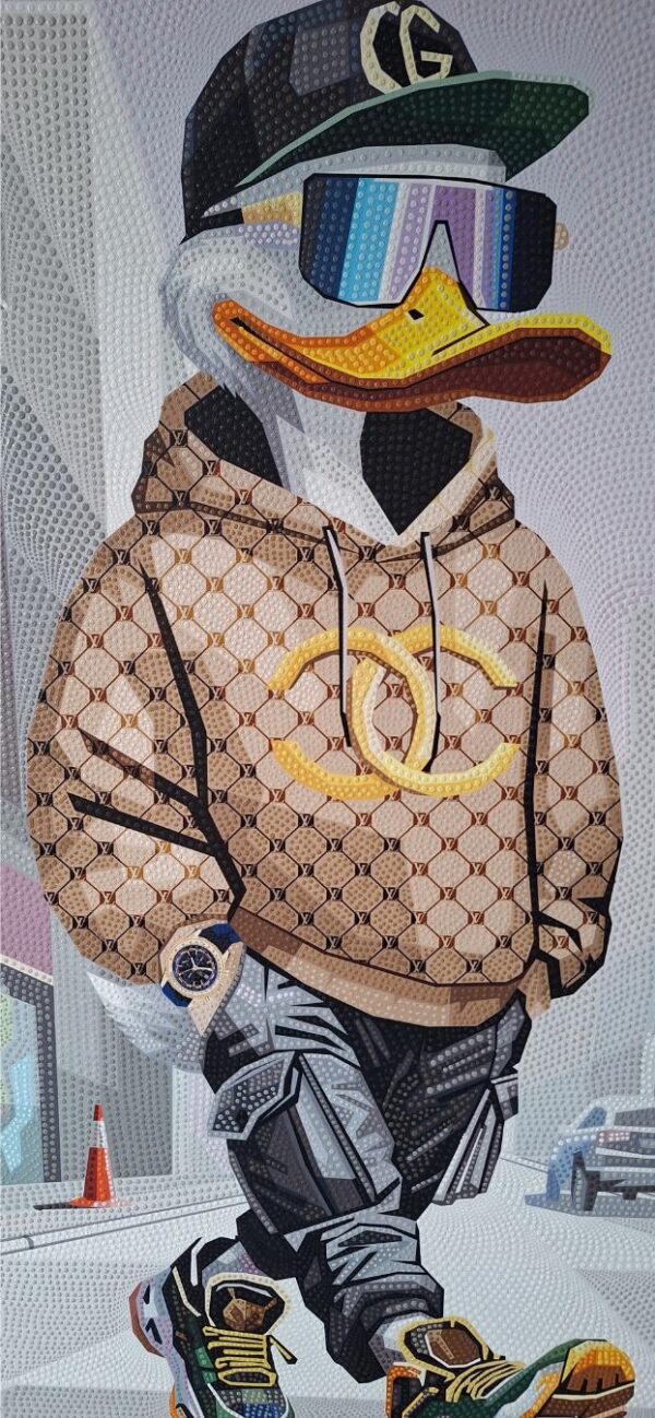 Daffy Duck with Breitling original 100 x 105 cm